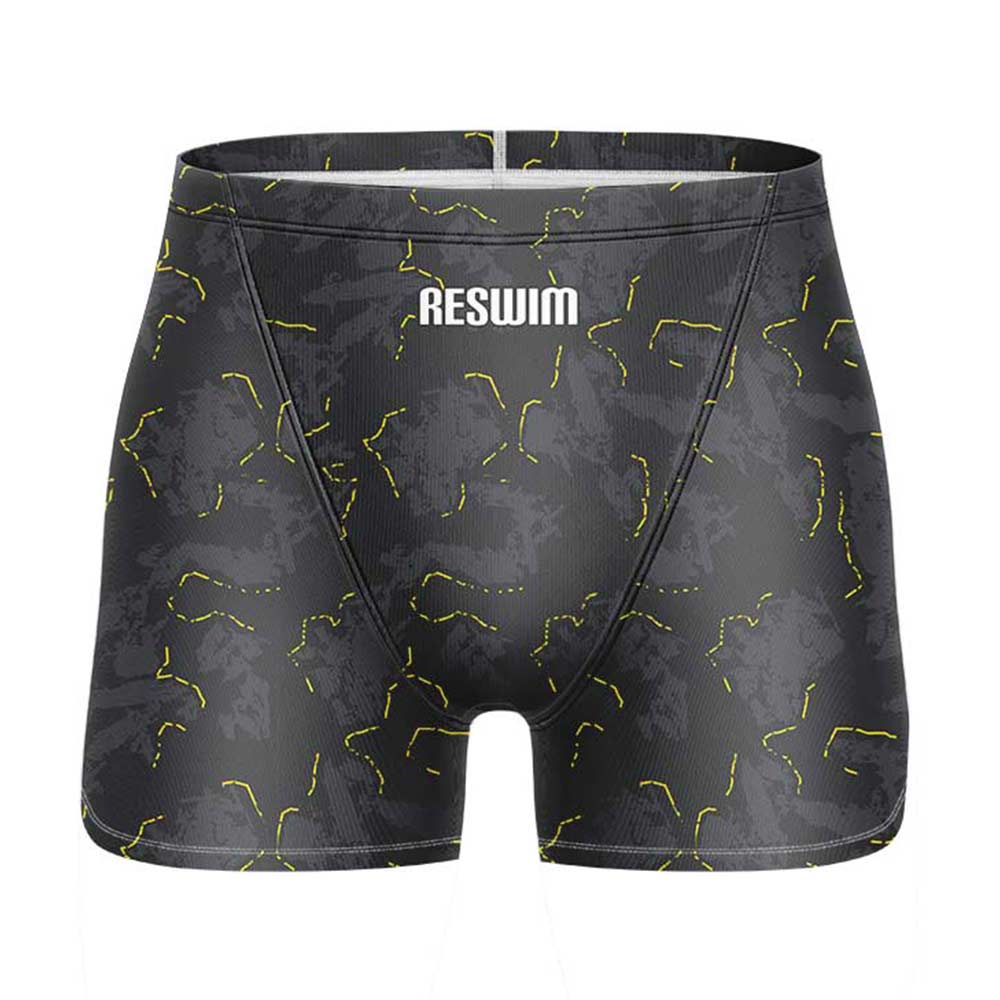 Swim Trunk Quick Dry - ชุดว่ายน้ำผู้ชายแบบจัมเมอร์ กางเกงว่ายน้ำสำหรับเล่นเซิร์ฟ กางเกงขาสั้นรัดรูปสำหรับชายหาด แห้งเร็ว เหมาะสำหรับฤดูร้อน กางเกงว่ายน้ำสำหรับเล่นกีฬาในยิม