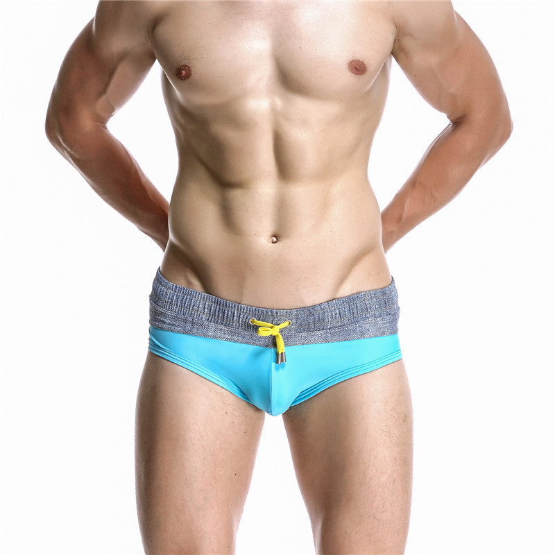 Swim Trunk Quick Dry - ชุดว่ายน้ำบิกินี่เอวต่ำเซ็กซี่สำหรับผู้ชายกางเกงชายหาดกางเกงขาสั้นแบบแห้งเร็วชุดว่ายน้ำแบบกางเกงว่ายน้ำผู้ชายบล็อกสีสำหรับผู้ชาย