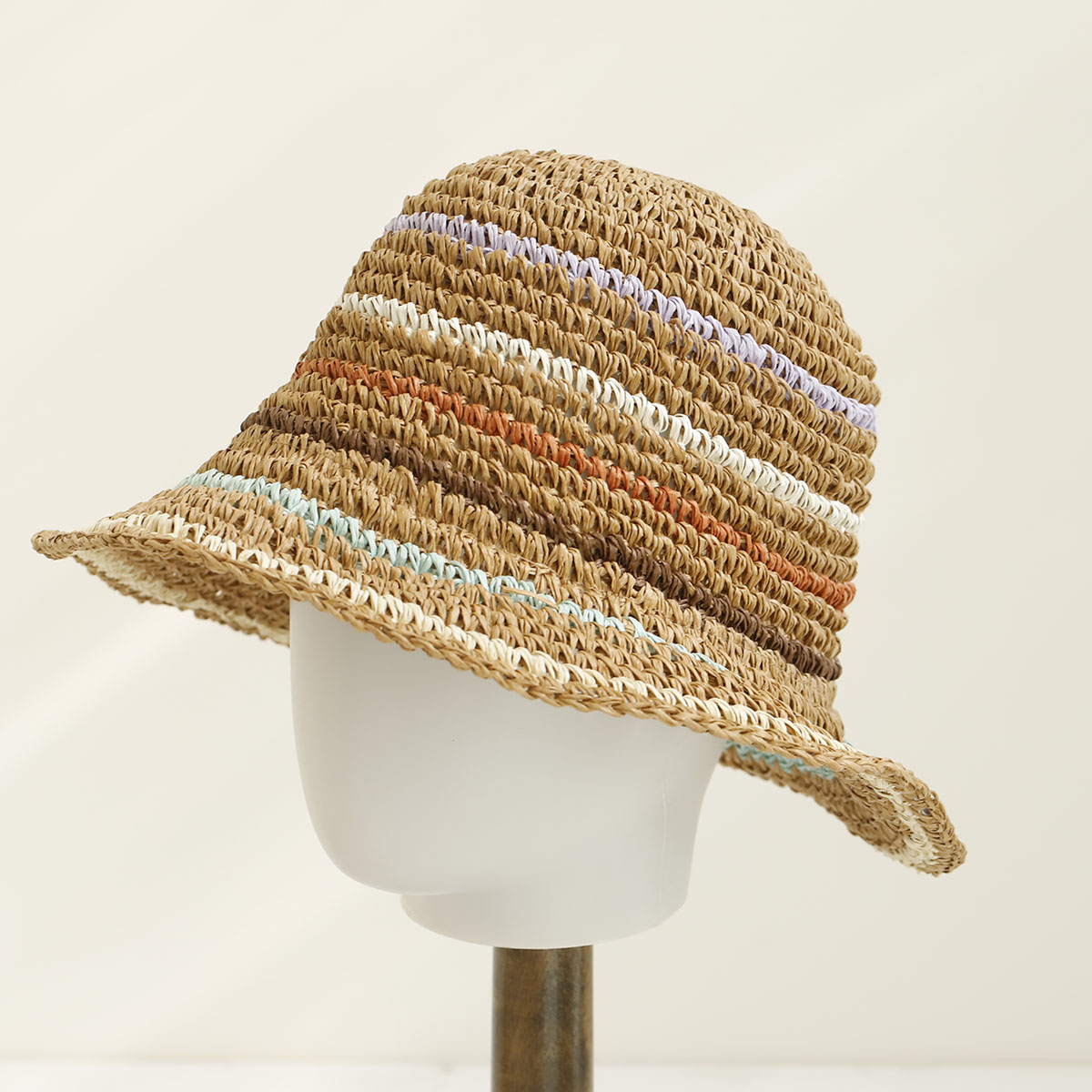 Bucket Hat Straw - 2026 ใหม่ หมวกกันแดด Y2K ทำมือ คุณภาพสูง