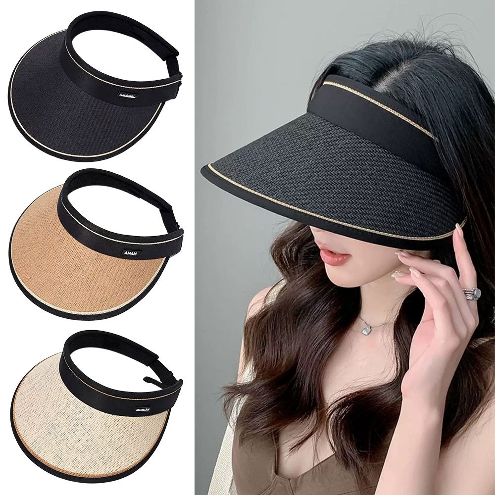 หมวกฟางสานแบบพับได้ ดีไซน์ถักเ - Bucket Hat Straw บทวิจารณ์และราคา