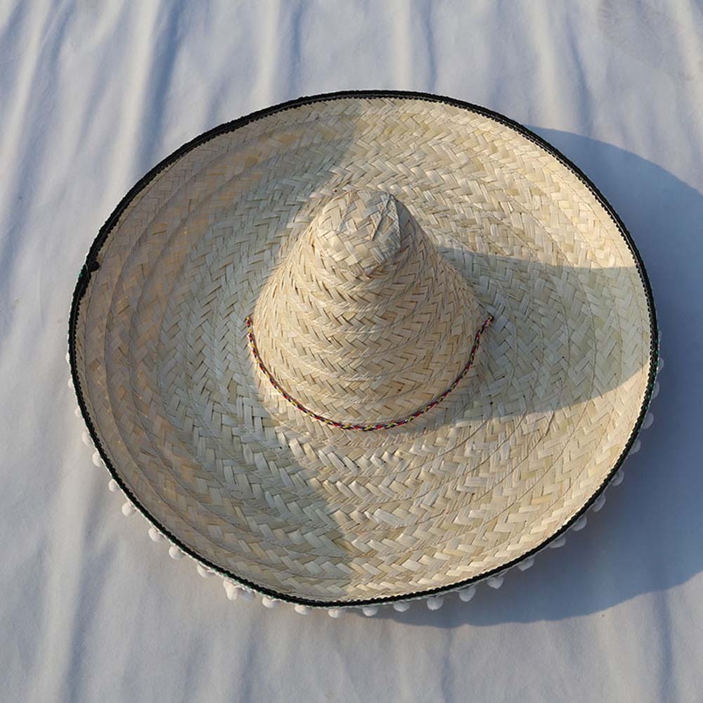 หมวกปาร์ตี้ปีกกว้างสไตล์เม็กซิ - Bucket Hat Straw บทวิจารณ์และราคา