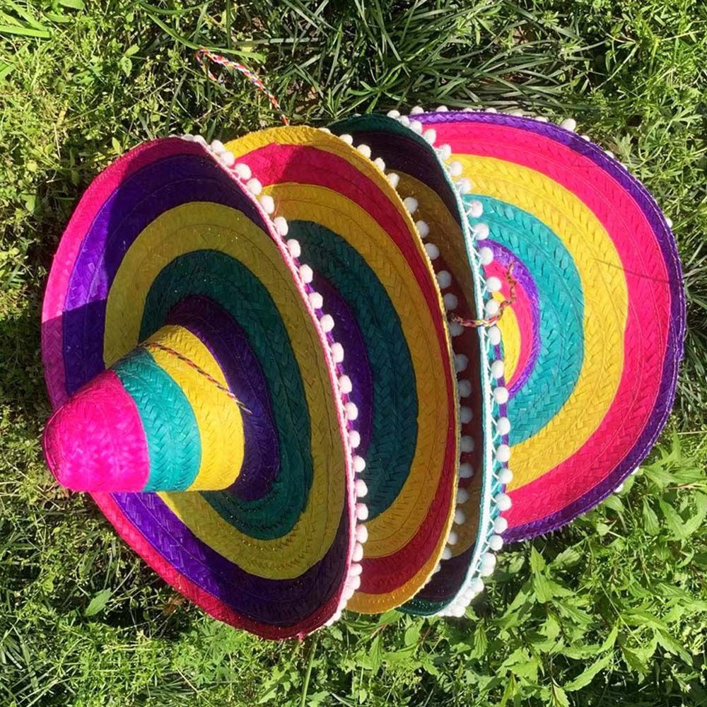 หมวกปาร์ตี้ปีกกว้างสไตล์เม็กซิ - Bucket Hat Straw บทวิจารณ์และราคา