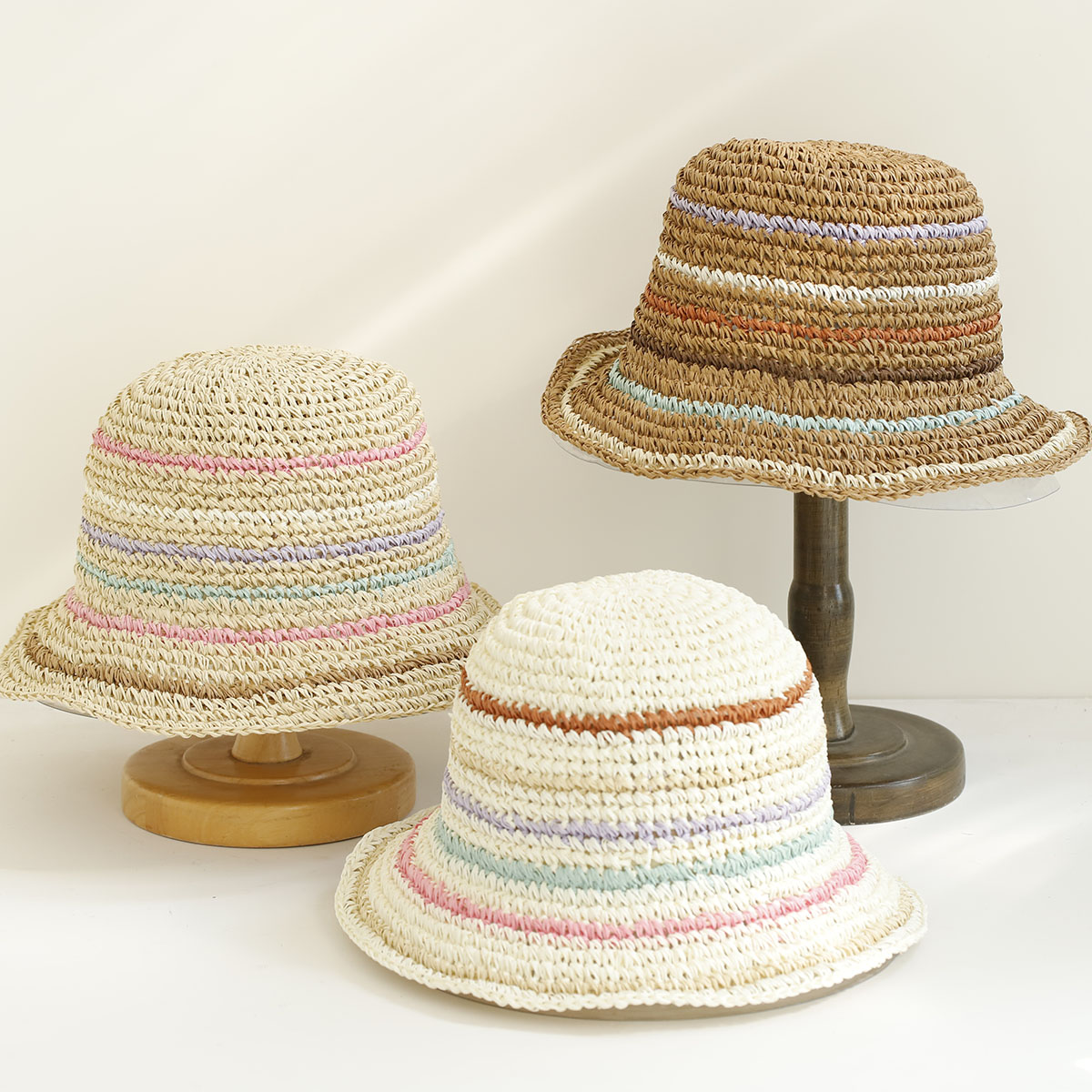 2026 ใหม่ หมวกกันแดด Y2K ทำมือ - Bucket Hat Straw บทวิจารณ์และราคา