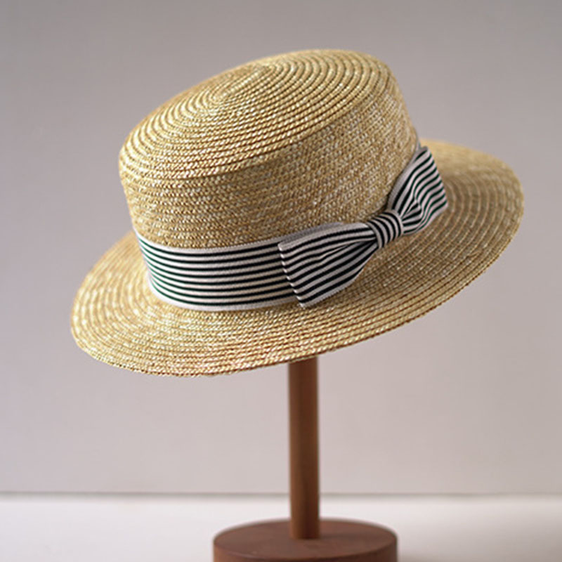 หมวกนักพายเรือปีกกว้างหมวกฟางท - Bucket Hat Straw บทวิจารณ์และราคา